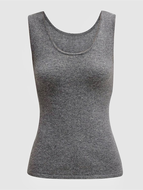 Neiman Marcus Tops - NEIMAN MARCUS 100% Cashmere Grey Sleeveless Tank Top